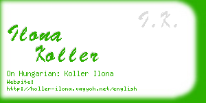 ilona koller business card